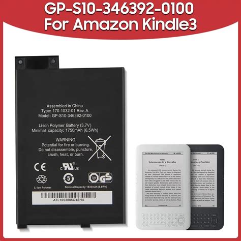 This is a high-capacity 1,900-mAH lithium-polymer <b>battery</b> that offers even more up time than the original. . Kindle d00901 battery